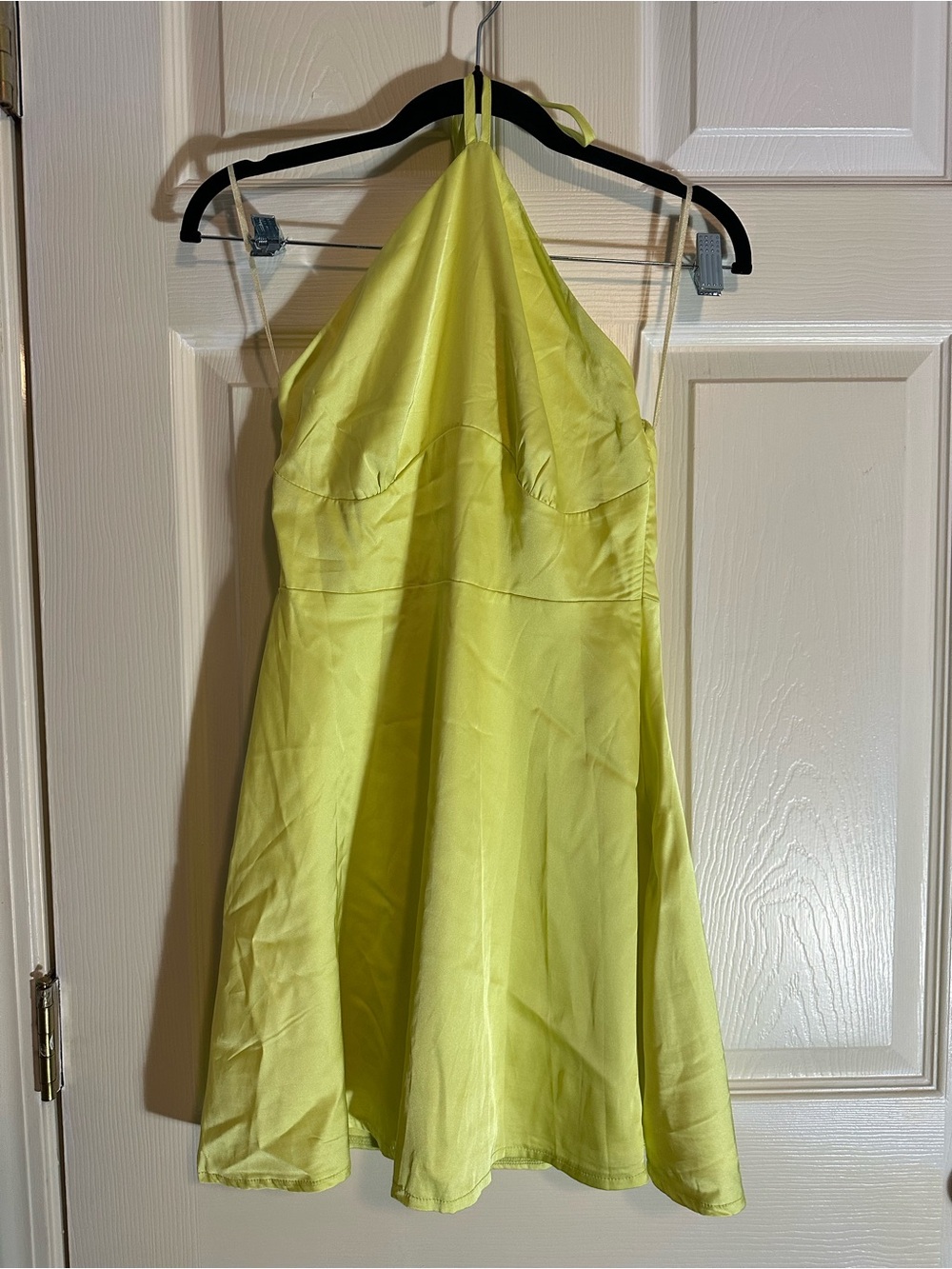 Showpo Neon Yellow Halter Mini Dress